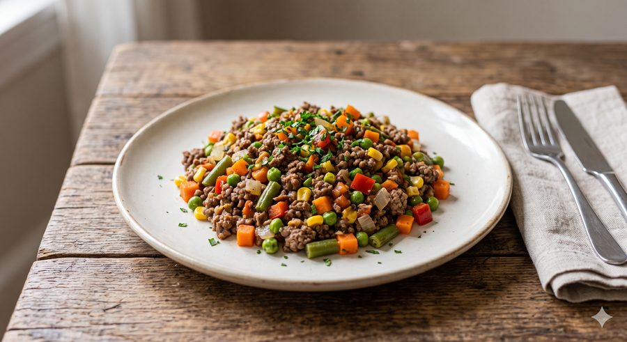Carne Moída com Legumes congelado — Diveneto Alimentos
