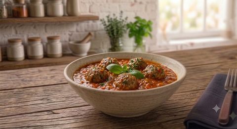 Molho de Tomate, Manjericão e Almôndegas congelado — Diveneto Alimentos