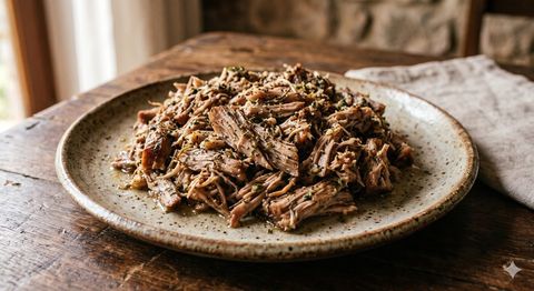 Pernil Assado desfiado c/ ervas finas (Lanche) congelado — Diveneto Alimentos