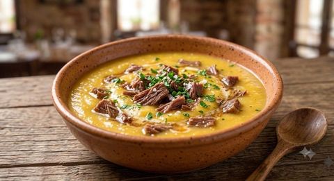 Sopa de Mandioquinha com Carne Seca congelado — Diveneto Alimentos