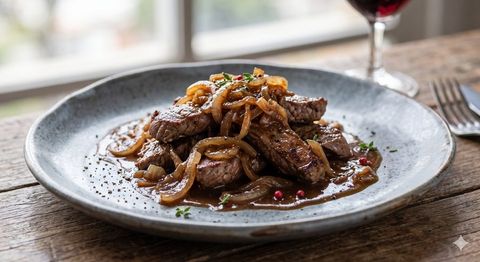 Tiras de Filet Mignon ao Molho Acebolado congelado — Diveneto Alimentos