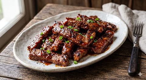 Tirinhas Carne ao molho Barbecue (Lanche) congelado — Diveneto Alimentos